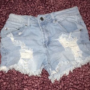 Denim shorts